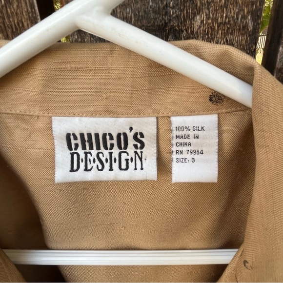 Chico’s Design 100% Silk Lightweight Sleeveless Zip Vest Chico’s Sz 3 US Sz L - Picture 3 of 12